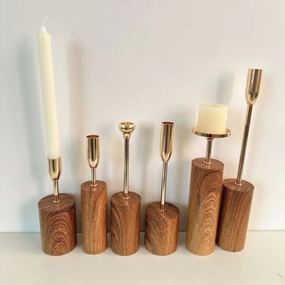 Evento de casamento Estilo nórdico Candlestick de cerâmica branca com design geométrico único