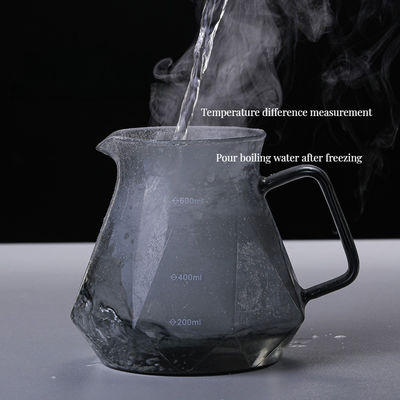 Copo de gotejamento de vidro de alto borosilicato para despejar café 400ml Capacidade resistente ao calor