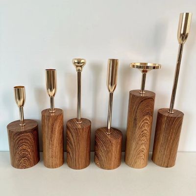 Home Decor Essential Set de 6 Criativos Cerâmica Candlestick Holders para velas de pilar