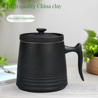 Conjunto de Chá Cerâmico de 900cc com Copas de Café e Pratos Design de Porcelana Branca Simples