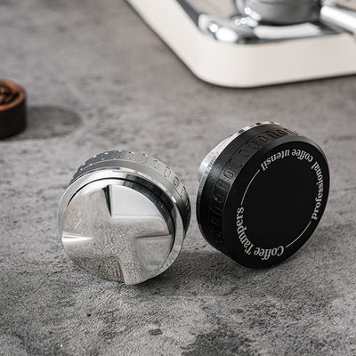2-em-1 nivelador de café com tampa de madeira ecológica 304 aço inoxidável Barista Essentials