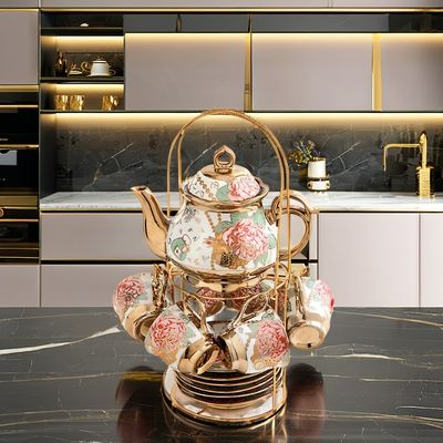 Conjunto de chá e café de cerâmica elegante para um serviço requintado Design moderno e moderno