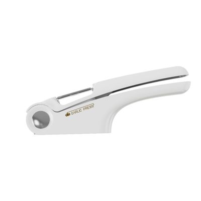 Prensa de alho de punho ergonômico com múltiplas funções e materiais duráveis