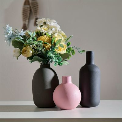 Vaso de mesa de cerâmica personalizado Antigo Art Deco Desenho floral nórdico para decoração residencial