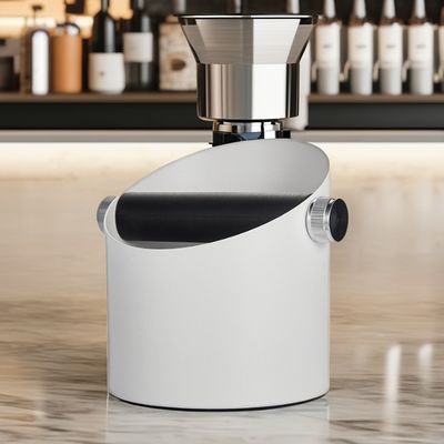 Caixa de café expresso de aço inoxidável com base antiderrapante removível para limpeza fácil