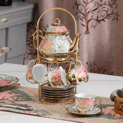 Colorido personalizado Nordic Luxury Porcelain Tea Set para café e chá em casa ou em movimento