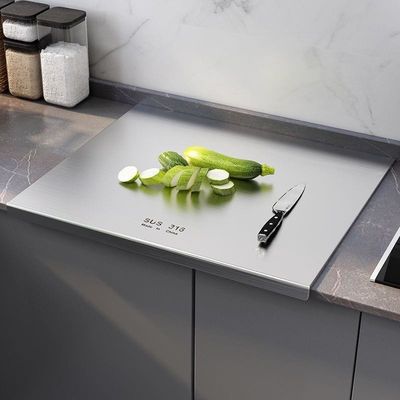 Tabela de corte transparente de gelo 4 com medidas para design de cozinha moderna