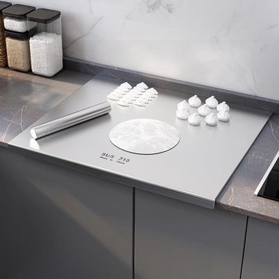 Tabela de corte transparente de gelo 4 com medidas para design de cozinha moderna