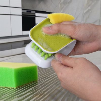 Limpeza de talheres de cozinha multifuncional branco com escova de esfregar lâmina ecológica
