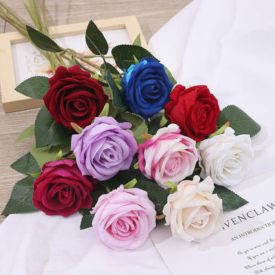 Rosa de Veludo Individual Artificial Personalizada para Eventos do Dia da Mãe Decoração e ocasião