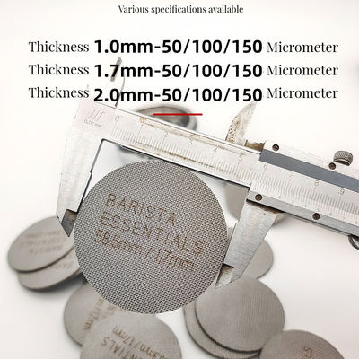 Design minimalista 58mm Filtro de café de aço inoxidável de tamanho personalizado