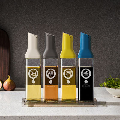 Garrafa de vidro à prova de vazamento de molho de soja e vinagre para supermercados Logotipo personalizado aceitável