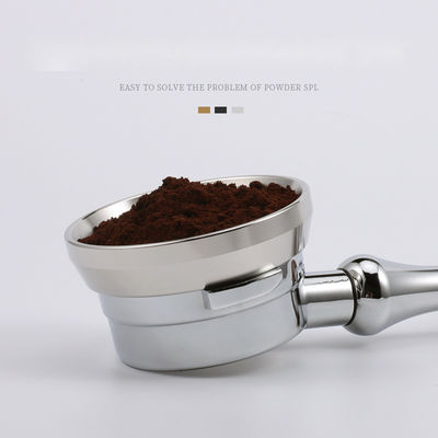 Personalizar Logotipo aceitável Prata Anel de dosagem inteligente Funil de café para Portafilter