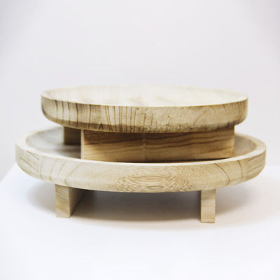 Exibição de madeira Tabuleiro para pratos de panificação Vitrine de utensílios de cozinha Eco-friendly Personalizável