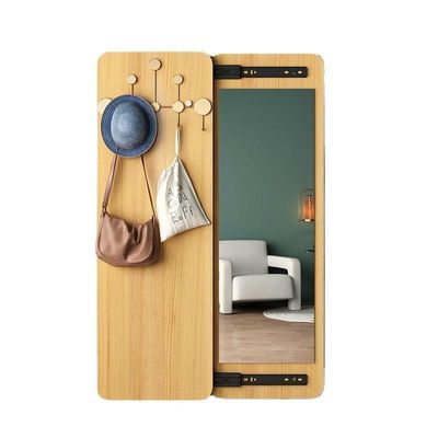 Espelho de parede de luxo de design com cinto de couro super artesanal e top pendurado elegante
