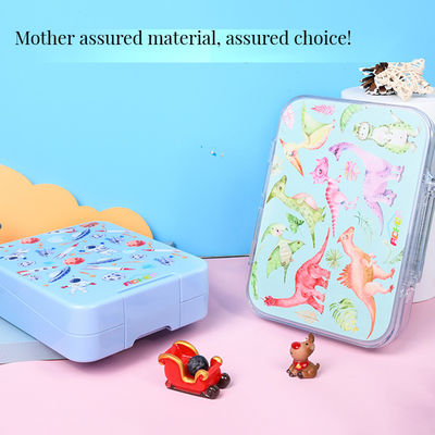 Caixa Bento de almoço de silicone redonda segura para crianças e livre de BPA para armazenamento conveniente de lanches