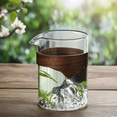 240ml Copo de Vidro de Chá Transparente Design Clássico Copo Eco-Amigável feito à mão para Leite de Água