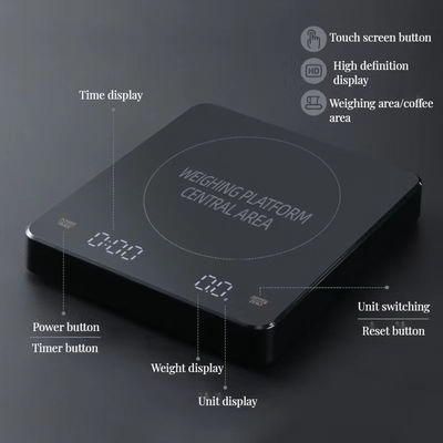 Fácil de LED Balança Eletrônica de Café 1-3000g Capacidade 250mAh Bateria Design minimalista