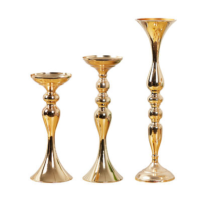 Decoração de eventos de festas de casamento Fin Vintage Metal de ouro porta-velas de sereias para banquetes