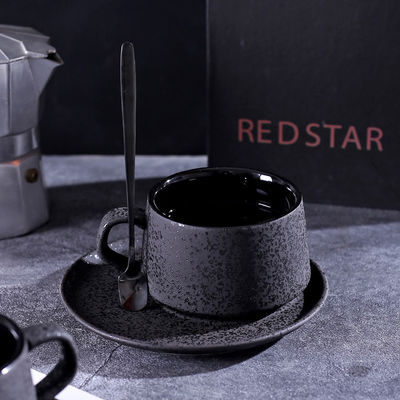 Home Hotel Restaurant Office Set de porcelana congelada de Yao preto com capacidade de 260 ml