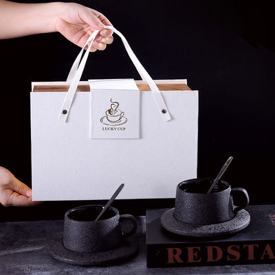 Home Hotel Restaurant Office Set de porcelana congelada de Yao preto com capacidade de 260 ml