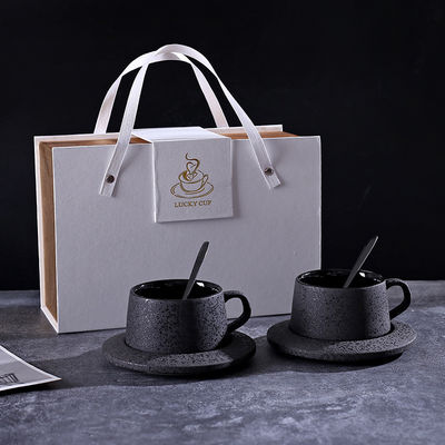 Home Hotel Restaurant Office Set de porcelana congelada de Yao preto com capacidade de 260 ml