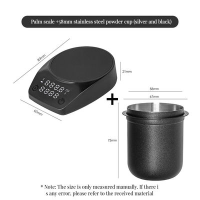 Mixer de espuma de café e leite tipo-C Escala de expresso com temporizador digital ABS Shell
