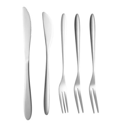 Conjunto de equipamentos de aço inoxidável de design vintage para hotel restaurante espelho talheres polidos