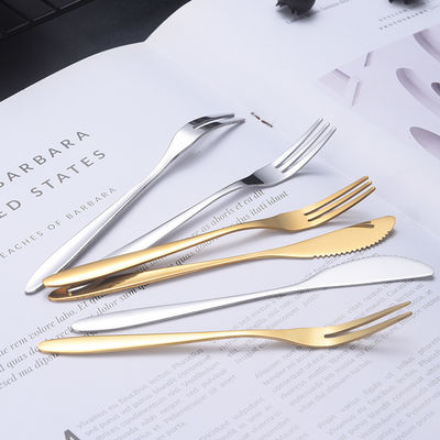Conjunto de equipamentos de aço inoxidável de design vintage para hotel restaurante espelho talheres polidos