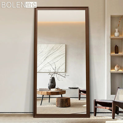 Espelho de chão de vidro de design moderno para quarto