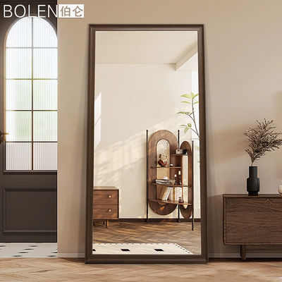 Espelho de chão de vidro de design moderno para quarto