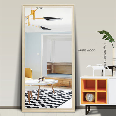 Espelho de chão de vidro de design moderno para quarto