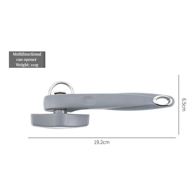 Abridores de lata de aço inoxidável resistentes e sem esforço com design de botão de virar e logotipo personalizável