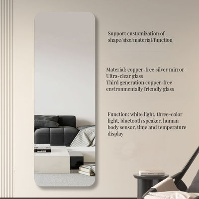 Estilo de design moderno Grande arco de ouro em metal emoldurado Espelho de parede de comprimento integral para banheiro e vestiário