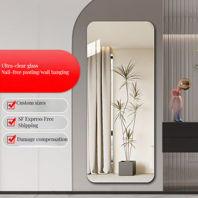 Tamanho personalizado Decoração de casa moderna Mural pendurado espelho de vestir de comprimento integral para decoração de parede