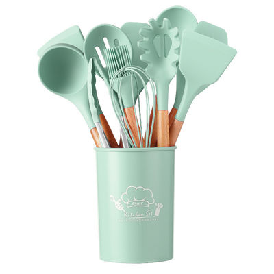 Logotipo personalizado 3000pcs Silicone Kitchen Tools Set Sustentável e durável para cozinhar necessidades