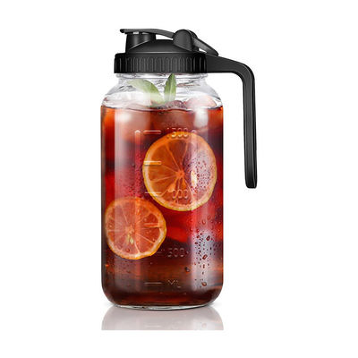 Máquina de café de cerâmica de plástico de 64 oz com filtro de aço inoxidável e tampa de boca