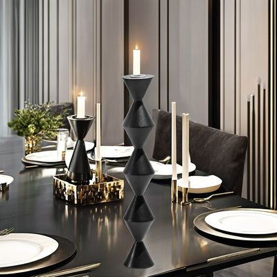 Contemporâneo porta-luminárias de ferro elegante centro da mesa para casamento em casa