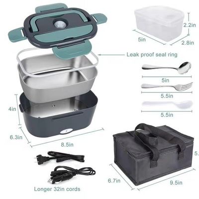 Cozinha armazenamento de alimentos de qualidade alimentar plástico USB aquecimento caixa de almoço para levar recipiente de alimentos