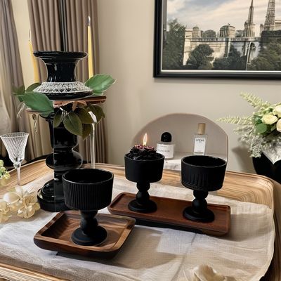 Design de linha vertical exclusivo Vintage Copo de vinho de vidro com pés de sobremesa para presentes