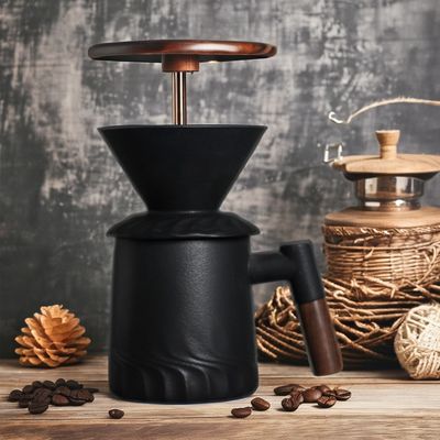Máquina de fazer café de cerâmica vintage preto mate para casa Hotel Restaurante e escritório