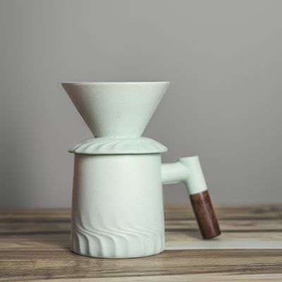 500ml Capacidade Moderna Vintage Cerâmica Verter Sobre Cafeteira com filtro de porcelana Dripper