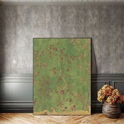 Pintura a óleo moderna em tela Impressão digital elegante Flor decoração de parede para hotel