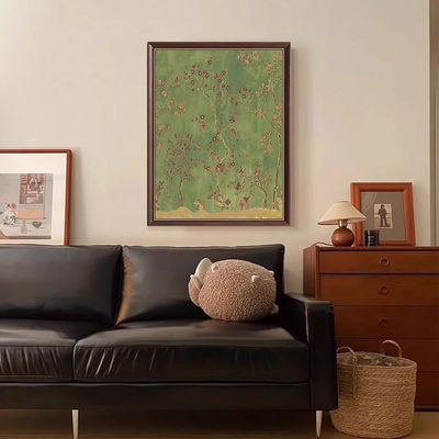 Pintura a óleo moderna em tela Impressão digital elegante Flor decoração de parede para hotel