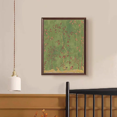 Pintura a óleo moderna em tela Impressão digital elegante Flor decoração de parede para hotel
