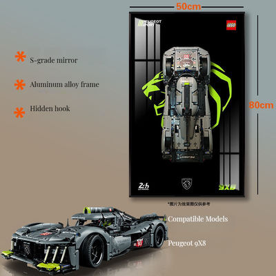 Elegante 30 "Opulento Art Deco Decorativo de vidro quadro fotográfico para exposição de carro e parede / mesa