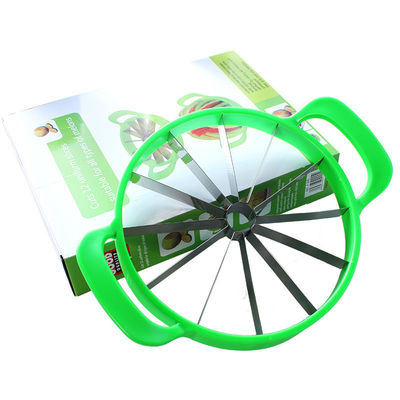 Cortador de legumes de mão de aço inoxidável de bambu Cortador de melancia para melão de melancia