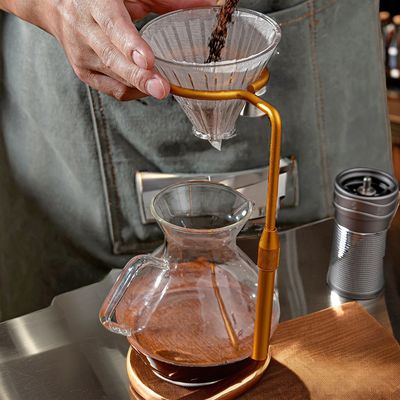 Food Safe Copper Dripper Coffee Drip Stand para preparação de café em casa ou restaurante
