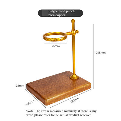 Moderno Design Copper Dripper Stand Madeira Sólida Despejar sobre Estação de Café Conjunto para casa de preparação de chá