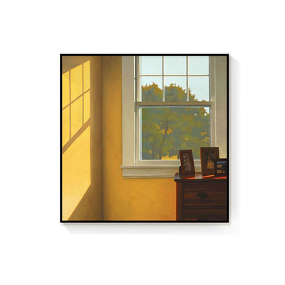 Quadro de alumínio Vibrante Art Deco Nórdico Pintura de tela de janela Naturaleza morta Padrão Função pendurada